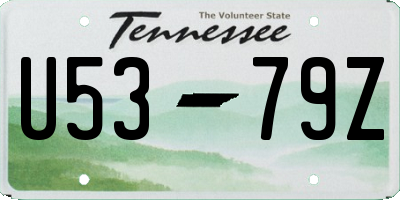TN license plate U5379Z