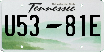 TN license plate U5381E