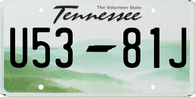 TN license plate U5381J
