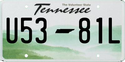 TN license plate U5381L