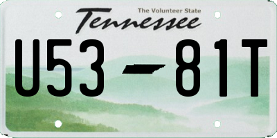 TN license plate U5381T