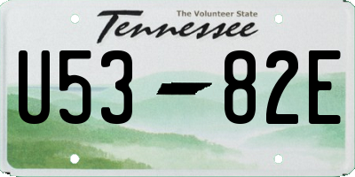 TN license plate U5382E