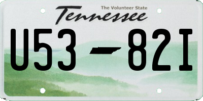 TN license plate U5382I