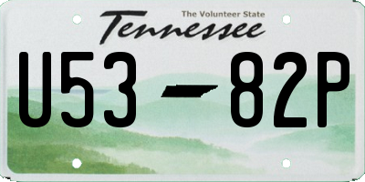 TN license plate U5382P