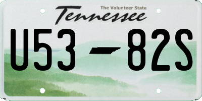 TN license plate U5382S