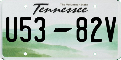 TN license plate U5382V