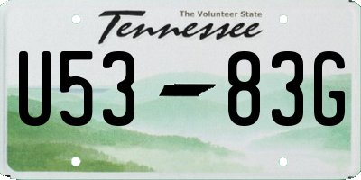 TN license plate U5383G