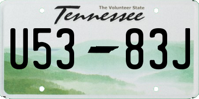 TN license plate U5383J