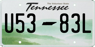 TN license plate U5383L