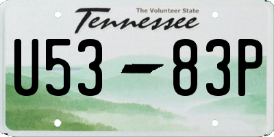 TN license plate U5383P