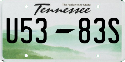 TN license plate U5383S