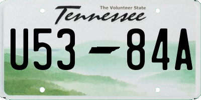 TN license plate U5384A