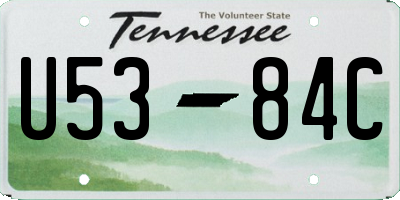 TN license plate U5384C