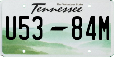 TN license plate U5384M