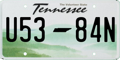 TN license plate U5384N