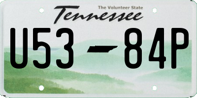 TN license plate U5384P