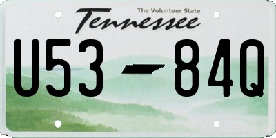 TN license plate U5384Q