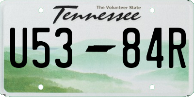 TN license plate U5384R