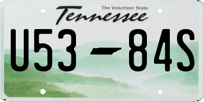 TN license plate U5384S