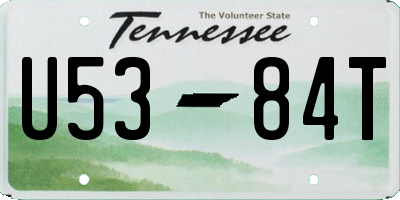 TN license plate U5384T