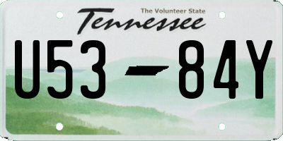 TN license plate U5384Y