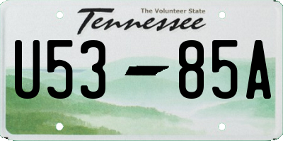 TN license plate U5385A