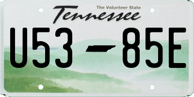TN license plate U5385E