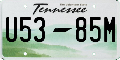 TN license plate U5385M