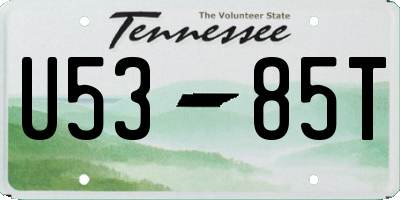 TN license plate U5385T