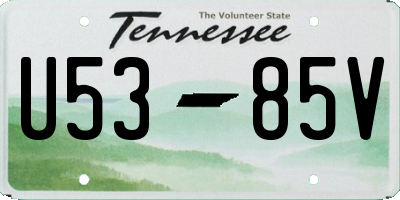 TN license plate U5385V