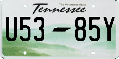 TN license plate U5385Y