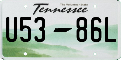 TN license plate U5386L