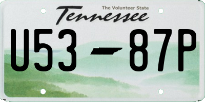 TN license plate U5387P