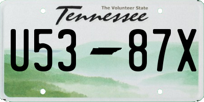 TN license plate U5387X