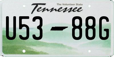 TN license plate U5388G