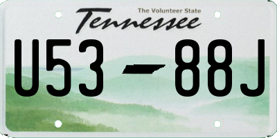 TN license plate U5388J
