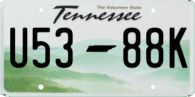 TN license plate U5388K