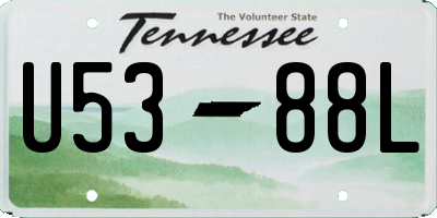 TN license plate U5388L
