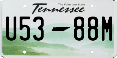 TN license plate U5388M