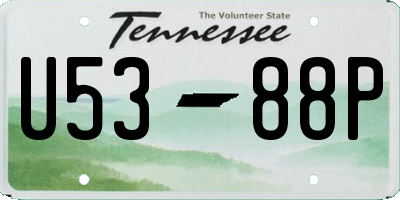 TN license plate U5388P