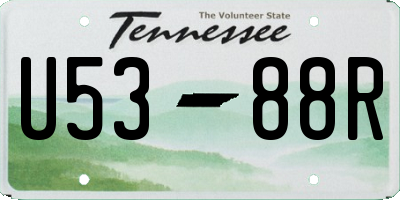 TN license plate U5388R