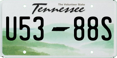 TN license plate U5388S