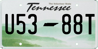 TN license plate U5388T