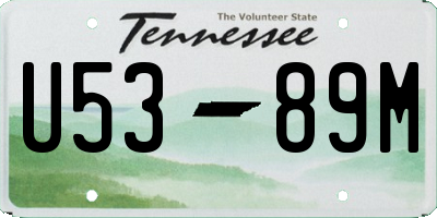 TN license plate U5389M