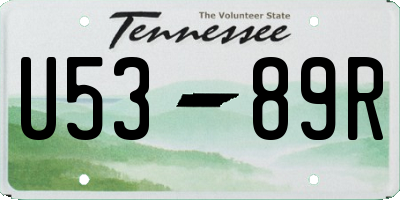 TN license plate U5389R