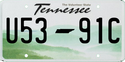 TN license plate U5391C