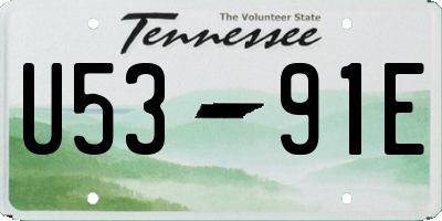 TN license plate U5391E