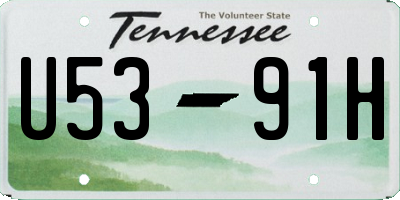 TN license plate U5391H