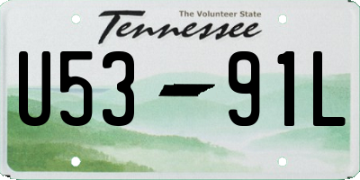 TN license plate U5391L
