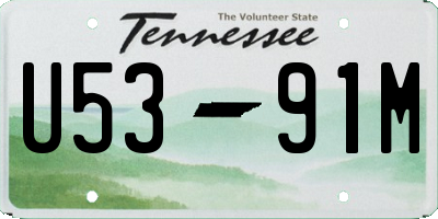 TN license plate U5391M